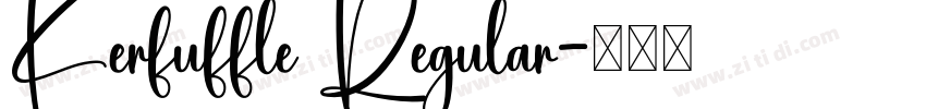 Kerfuffle Regular字体转换